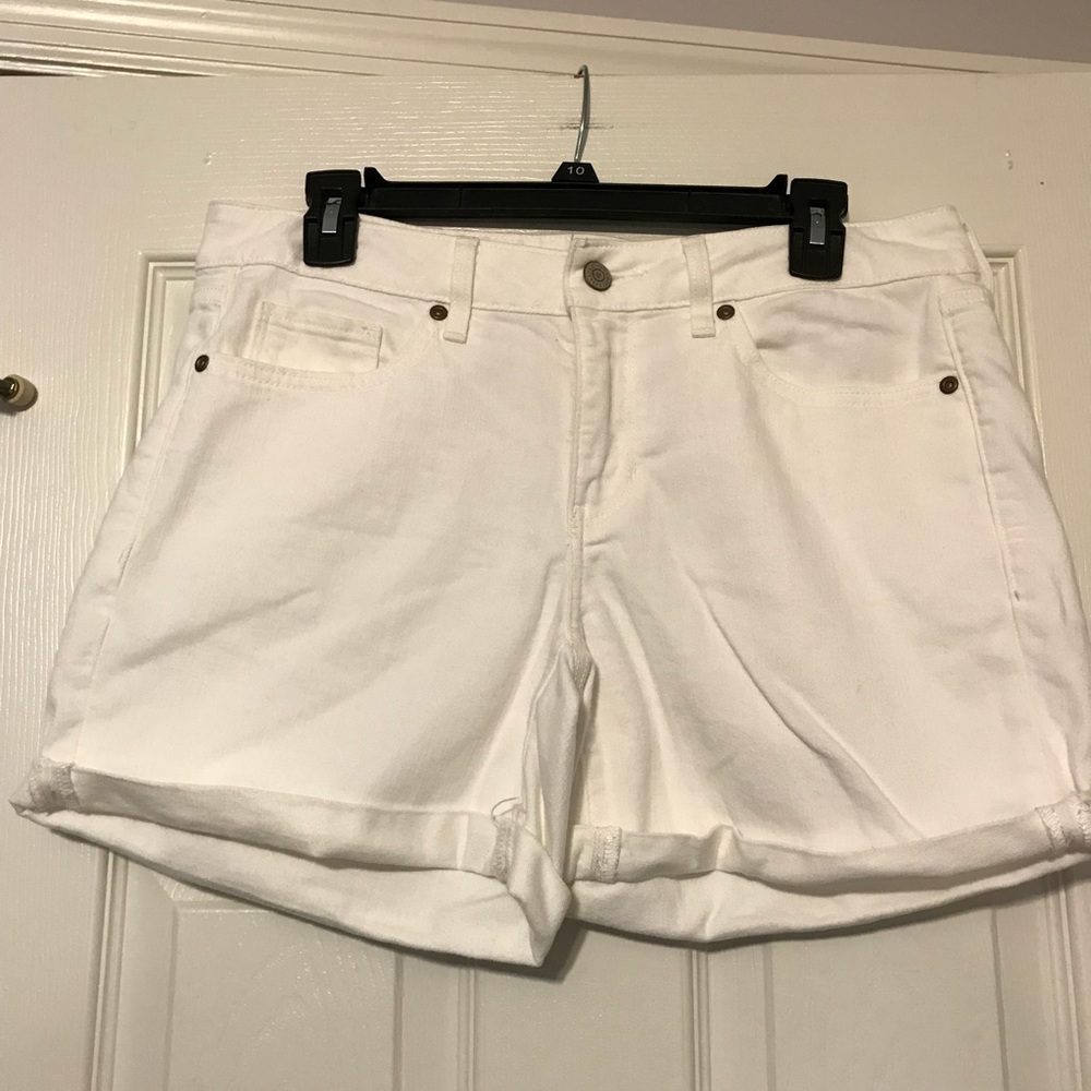 White Denim Shorts